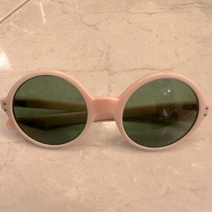 RARE VINTAGE 1950’s - 1960’s ROUND PINK FRENCH SUNGLASSES